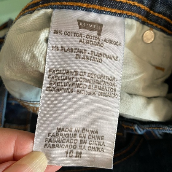 Levis Straight Leg Jeans Size 10 M Style 505 Stretch Blue Denim Factory Scored - Picture 6 of 7